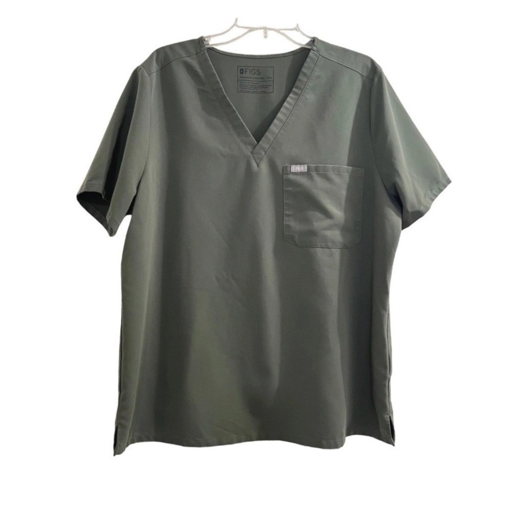 FIGS New Catarina One-Pocket Scrub Top Moss Green Women's Plus Size 2XL